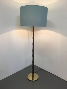 Rosewood & Brass Standard Lamp